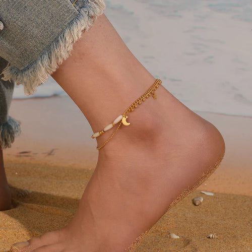 Moonlit Multi-Charm Anklet