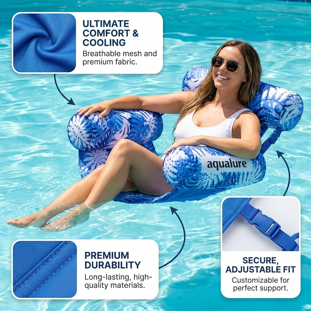 AquaLure™ Inflatable Pool Chair