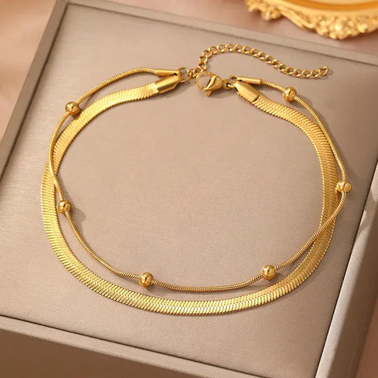 Snake Bone Pattern Anklet